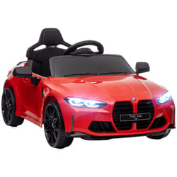 AIYAPLAY 12V BMW M4 Licensed Kids Electric Car w/ Remote, Suspension - Red