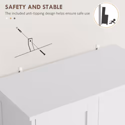 HOMCOM Kitchen Cupboard Kitchen Cabinet with Drawer and Adjustable Shelf White - Additional view 5