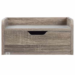 HOMCOM Floating Nightstand Set of 2, Nightstand with Drawer, Grey - Additional view 5