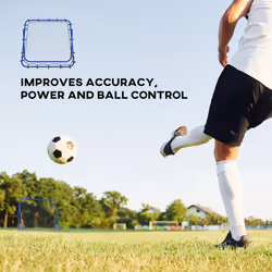 HOMCOM Rebounder Net Kids Adults Football Training Aid Adjustable Blue - Additional view 4