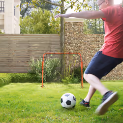 HOMCOM Rebounder Net Kids Adults Football Training Aid Adjustable Red