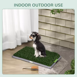 PawHut Dog Toilet with 2 Packs Artificial Grass Pads, 67 x 41cm, Green - Additional view 6