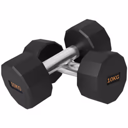 SPORTNOW Dumbbells Weights Set with 12-Sided Shape and Non-Slip Grip, 2 x 10kg - Additional view 8