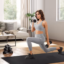 SPORTNOW Dumbbells Weights Set with 12-Sided Shape and Non-Slip Grip, 2 x 8kg