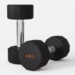 SPORTNOW Dumbbells Weights Set with 12-Sided Shape and Non-Slip Grip, 2 x 12kg - Additional view 6