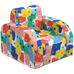 AIYAPLAY Kids Armchair, Foldable Toddler Chair for Bedroom - Multicoloured