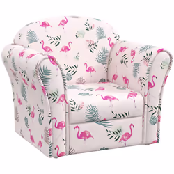 AIYAPLAY Kids Sofa Chair with Flamingo Design for Bedroom, Playroom, Pink