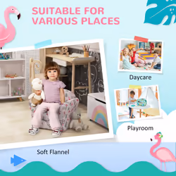 AIYAPLAY Kids Sofa Chair with Flamingo Design for Bedroom, Playroom, Pink - Additional view 4