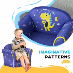 AIYAPLAY Kids Armchair Toddler Sofa Chair Bedroom Playroom, Planet Dinosaur