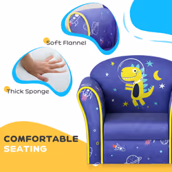 AIYAPLAY Kids Armchair Toddler Sofa Chair Bedroom Playroom, Planet Dinosaur