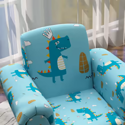 AIYAPLAY 2 Piece Kids Sofa Set with Dinosaur Design, for Nursery, Blue - Additional view 6
