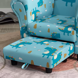 AIYAPLAY 2 Piece Kids Sofa Set with Dinosaur Design, for Nursery, Blue - Additional view 7