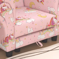 AIYAPLAY Kids Sofa Set Toddler Armchair with Footrest, Children Chair, Pink - Additional view 7
