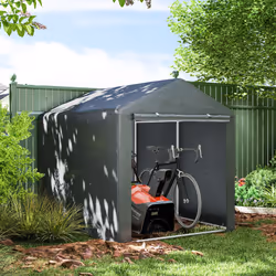 Outsunny 1.6 x 2.2m Garden Storage Shed Portable Shed Tent, Dark Grey