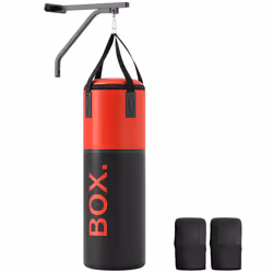 SPORTNOW Unfilled Punch Bag with Boxing Gloves and Wall Mounted Bracket