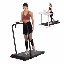 SPORTNOW 2.5HP Folding Treadmill Walking Pad w/ LED Display, No Assembly Blue - Additional view 8