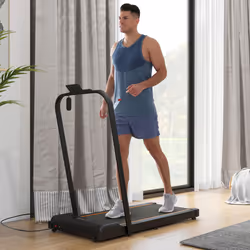 SPORTNOW 2.5HP Folding Treadmill Walking Pad w/ LED Display, No Assembly Orange