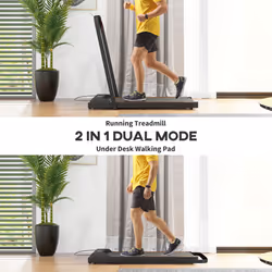 SPORTNOW 2.5HP Folding Treadmill Walking Pad w/ LED Display, No Assembly Orange