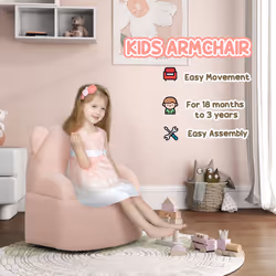 AIYAPLAY Kids Armchair, Bear Shaped Toddler Sofa Chair for Bedroom - Pink - Additional view 6