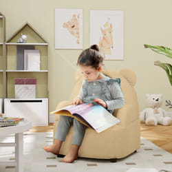 AIYAPLAY Kids Armchair, Bear Shaped Toddler Sofa Chair for Bedroom - Khaki