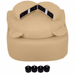 AIYAPLAY Kids Armchair, Bear Shaped Toddler Sofa Chair for Bedroom - Khaki - Additional view 5