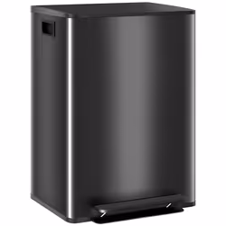 HOMCOM 2 x 30L Double Kitchen Bin, Pedal Bin with Soft-Close Lid, Black - Additional view 8