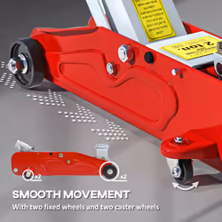 HOMCOM Hydraulic Low Profile Car Jack 2 Ton Capacity for Car Garage Tyre Repair - Additional view 4