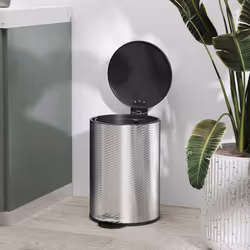HOMCOM 20L Kitchen Pedal Bin, Stainless Steel Bin with Soft-close Lid, Silver - Additional view 6