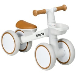 AIYAPLAY Kids Balance Bike for 1-3 Years Old with Adjustable Seat, White