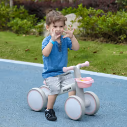 AIYAPLAY Kids Balance Bike for 1-3 Years Old with Adjustable Seat, Pink