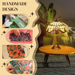 HOMCOM Decorative Table Lamp, for Bedroom Living Room, Bulb not Included