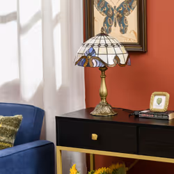 HOMCOM Decorative Table Lamp, for Bedroom Living Room, Bulb not Included - Additional view 5