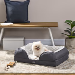 PawHut Dog Bed Calming Pet Bed Dog Mattress for Small Dogs - Charcoal Grey