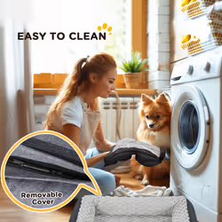 PawHut Dog Bed Calming Pet Bed Dog Mattress for Small Dogs - Charcoal Grey - Additional view 6