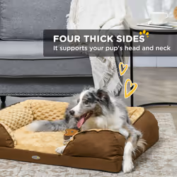 PawHut Dog Bed Calming Pet Bed Dog Mattress for Medium Dogs - Brown