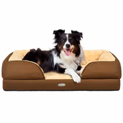 PawHut Dog Bed Calming Pet Bed Dog Mattress for Medium Dogs - Brown - Additional view 8