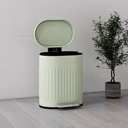 HOMCOM 20L Pedal Bin, Metal Kitchen Bin with Soft-close Lid, Light Green - Additional view 6