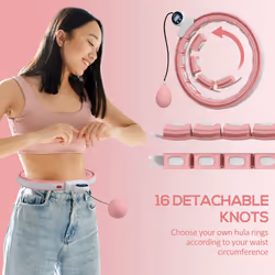 SPORTNOW Smart Weighted Hula Hoop with 16 Detachable Knots and Digital Counter - Additional view 7