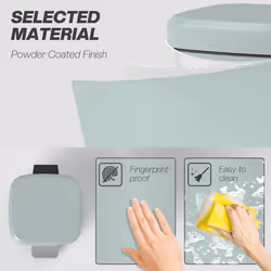 HOMCOM 20L Kitchen Pedal Bin, Metal Rubbish Bin with Soft-close Lid, Light Green - Additional view 5