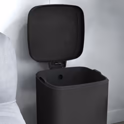 HOMCOM 12L Kitchen Pedal Bin, Metal Rubbish Bin with Soft-close Lid, Black - Additional view 8