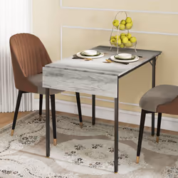 HOMCOM Folding Dining Table, Drop Leaf Table for 2-4 People, Grey - Additional view 6