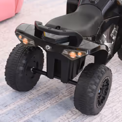 HOMCOM No Power Quad Toddler Ride on Car Foot-to-Floor Sliding Black