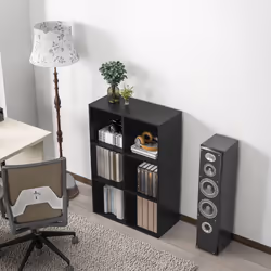 HOMCOM Cubic Cabinet Bookcase Storage Shelves for Home Office, Black - Additional view 7