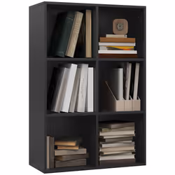 HOMCOM Cubic Cabinet Bookcase Storage Shelves for Home Office, Black - Additional view 8