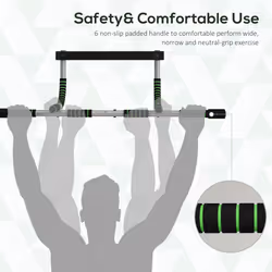 HOMCOM Indoor Fitness Door Horizontal Bar Pull-ups Home Gym Upper Body Workout - Additional view 4