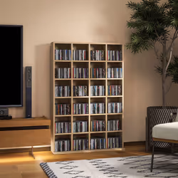 HOMCOM DVD CD Media Storage Rack, Video Display Unit, Natural - Additional view 6