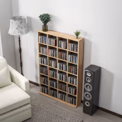 HOMCOM DVD CD Media Storage Rack, Video Display Unit, Natural - Additional view 7