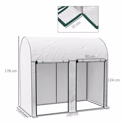 Outsunny 200 x 100 x 178cm Small Tomato Greenhouse with Roll-up Zipped Doors - Additional view 5