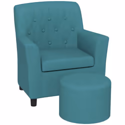 AIYAPLAY Kids Sofa Set with Footrest for Playroom Bedroom, Blue