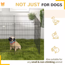 PawHut 8-Panel DIY Dog Pen with Door for Indoor/Outdoor Use, 91cm High